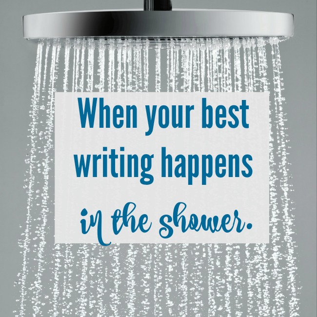 writing in the shower